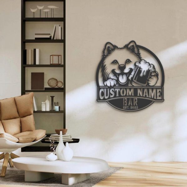 Custom Japanese Spitz Beer Sign - Image 2