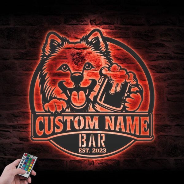 Custom Japanese Spitz Beer Sign - Image 5